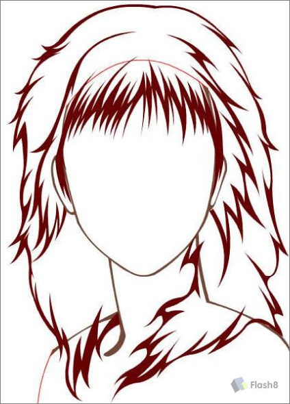 Flash繪畫(huà)實(shí)例:青春靚麗美女