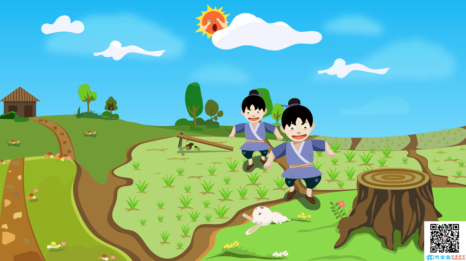 《守株待兔》動畫制作原畫分鏡頭撿兔子.png 《守株待兔》動畫制作原畫分鏡頭撿兔子.png