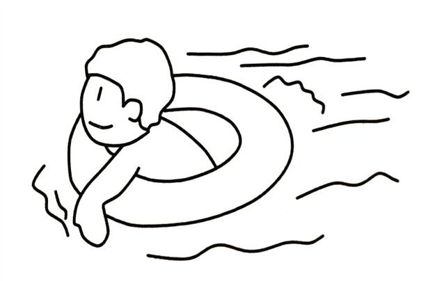 在水里游泳的小男孩簡(jiǎn)筆畫怎么畫？.jpg