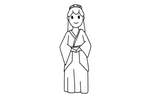古裝人物造型簡筆畫怎么畫？簡筆畫畫古代人物的步驟教程.jpg