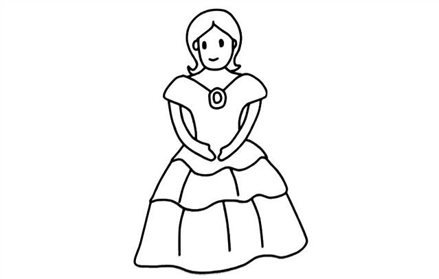 穿裙子的美女簡筆畫？穿裙子的美女簡筆畫畫法教程.jpg