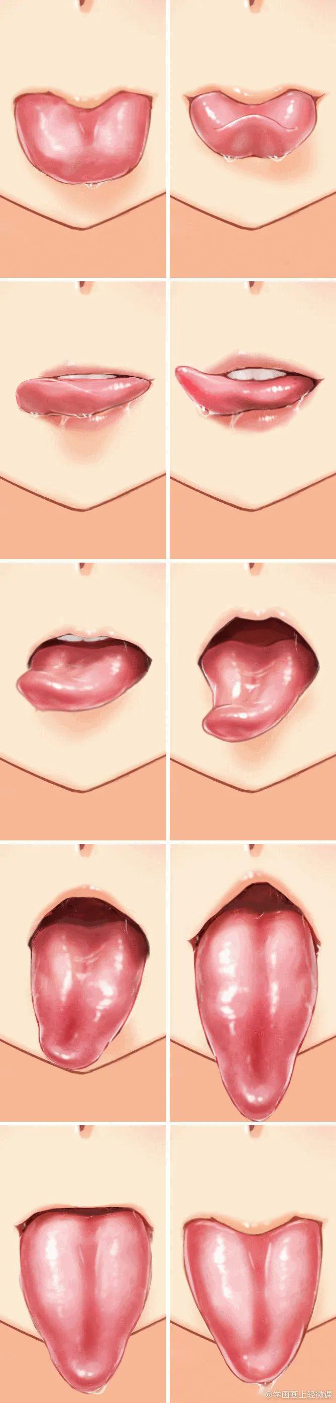 手繪動(dòng)漫設(shè)計(jì)嘴巴、舌頭，畫(huà)法分享