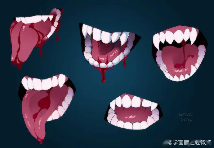 手繪動(dòng)漫設(shè)計(jì)嘴巴、舌頭，畫(huà)法分享