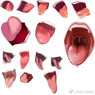 手繪動(dòng)漫設(shè)計(jì)嘴巴、舌頭，畫(huà)法分享