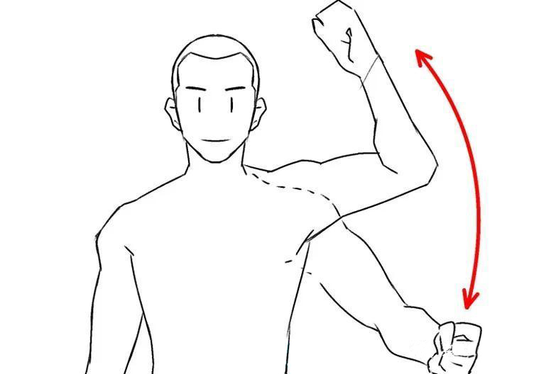如果手臂揮起來，男性強(qiáng)壯的肌肉.jpg