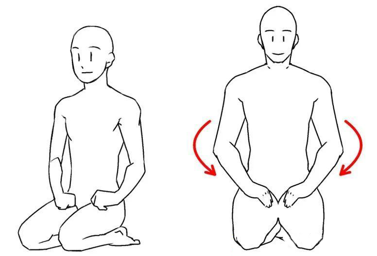 男性跪坐時(shí)，肘部外張.jpg