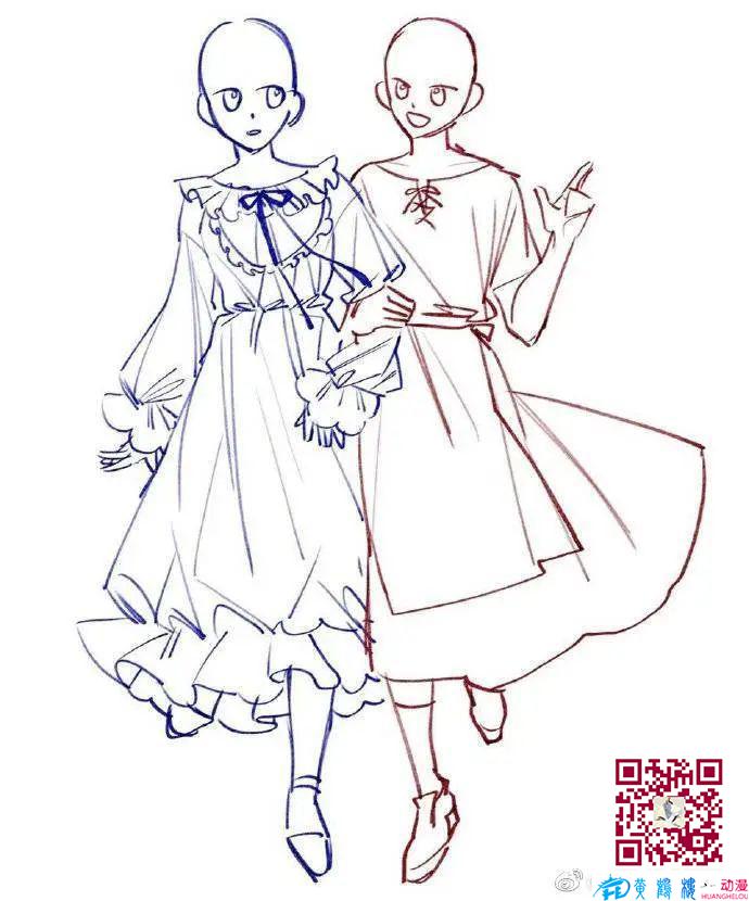日系插畫中的CP動(dòng)作