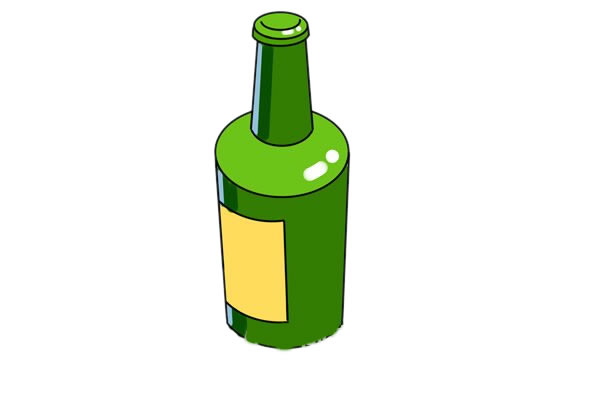 一瓶啤酒簡筆畫畫法步驟圖片