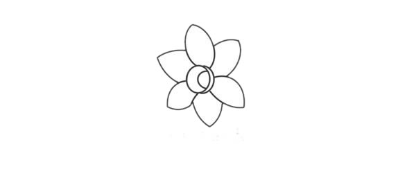 彩色水仙花簡(jiǎn)筆畫(huà)畫(huà)法步驟圖片