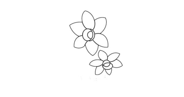 彩色水仙花簡(jiǎn)筆畫(huà)畫(huà)法步驟圖片