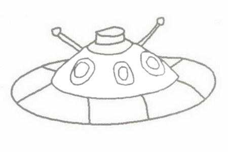 飛碟簡(jiǎn)筆畫(huà) UFO飛碟簡(jiǎn)筆畫(huà)圖片