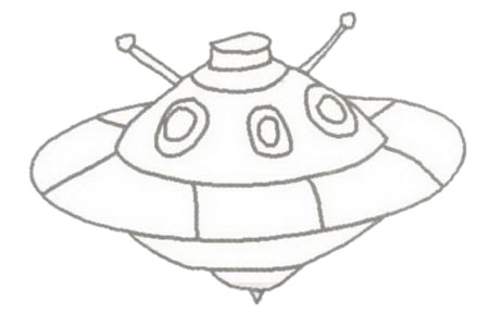 飛碟簡(jiǎn)筆畫(huà) UFO飛碟簡(jiǎn)筆畫(huà)圖片
