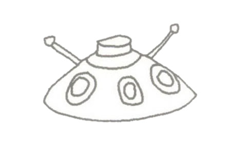 飛碟簡(jiǎn)筆畫(huà) UFO飛碟簡(jiǎn)筆畫(huà)圖片