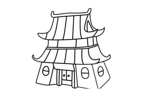 寺廟簡(jiǎn)筆畫 寺廟簡(jiǎn)筆畫圖片