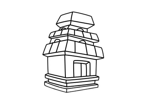 寺廟簡(jiǎn)筆畫 寺廟簡(jiǎn)筆畫圖片