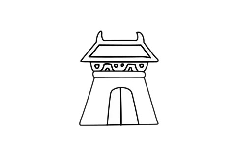 寺廟簡(jiǎn)筆畫圖片