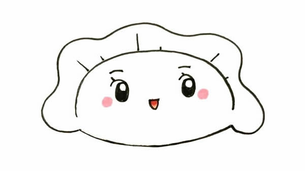 可愛的小餃子怎么畫,可愛餃子簡(jiǎn)筆畫彩色畫法步驟圖片