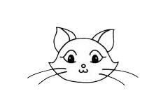 貓咪簡(jiǎn)筆畫圖片