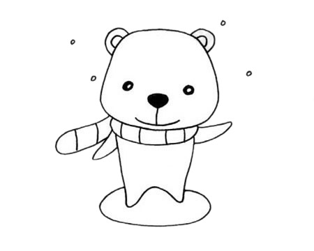 北極熊簡(jiǎn)筆畫(huà)圖片