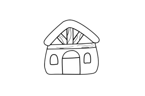 木屋簡(jiǎn)筆畫圖片
