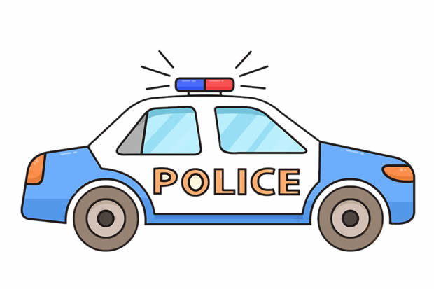 警車怎么畫？
