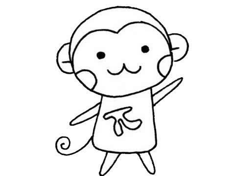 猴子簡(jiǎn)筆畫(huà)圖片
