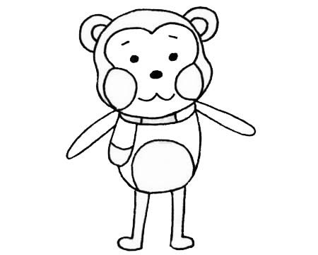 猴子簡(jiǎn)筆畫(huà)圖片