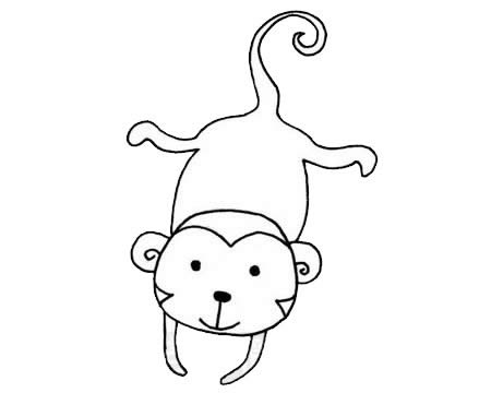 猴子簡(jiǎn)筆畫(huà)圖片