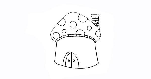 蘑菇房子簡(jiǎn)筆畫