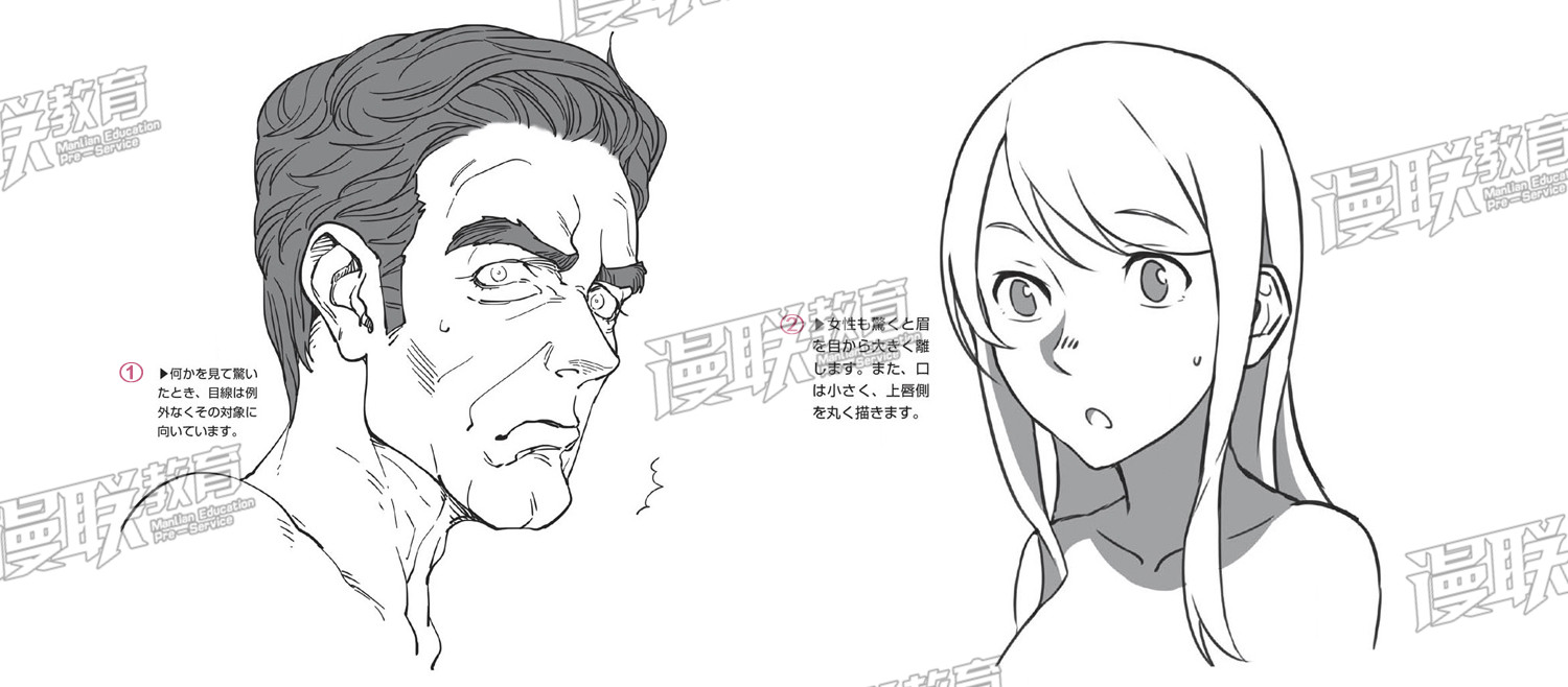 「教程」漫畫人物6種基本表情的畫法 part 04 “驚”的表情畫法 「教程」漫畫人物6種基本表情的畫法 part 04 “驚”的表情畫法