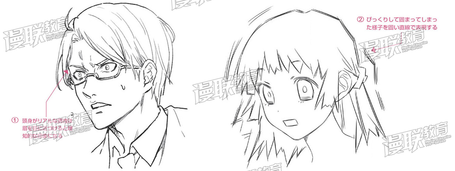 「教程」漫畫人物6種基本表情的畫法 part 04 “驚”的表情畫法 「教程」漫畫人物6種基本表情的畫法 part 04 “驚”的表情畫法