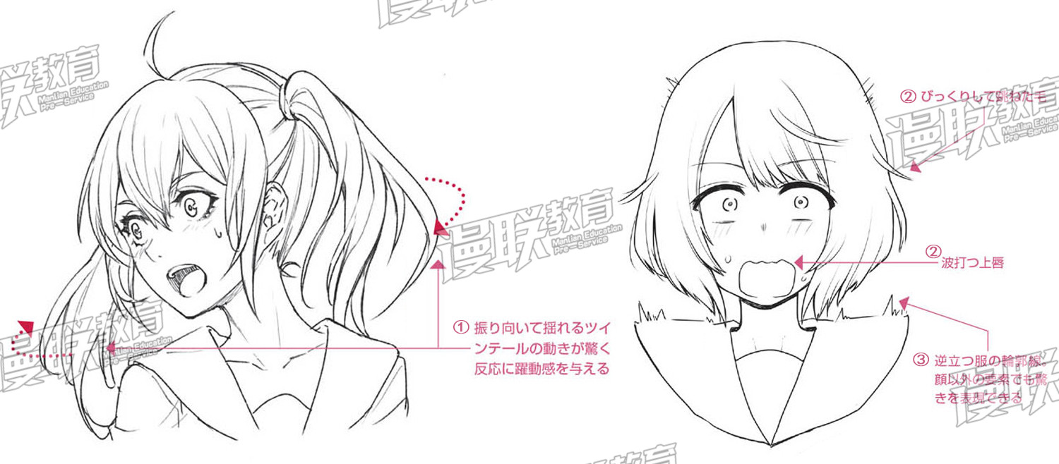 「教程」漫畫人物6種基本表情的畫法 part 04 “驚”的表情畫法 「教程」漫畫人物6種基本表情的畫法 part 04 “驚”的表情畫法