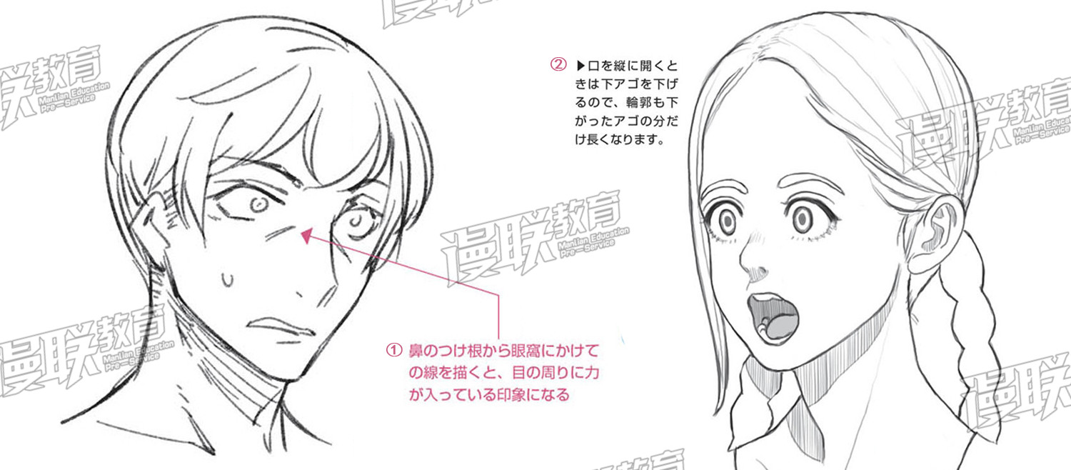 「教程」漫畫人物6種基本表情的畫法 part 04 “驚”的表情畫法 「教程」漫畫人物6種基本表情的畫法 part 04 “驚”的表情畫法