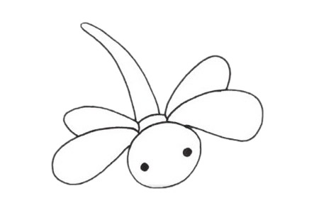 蜻蜓簡(jiǎn)筆畫(huà)圖片