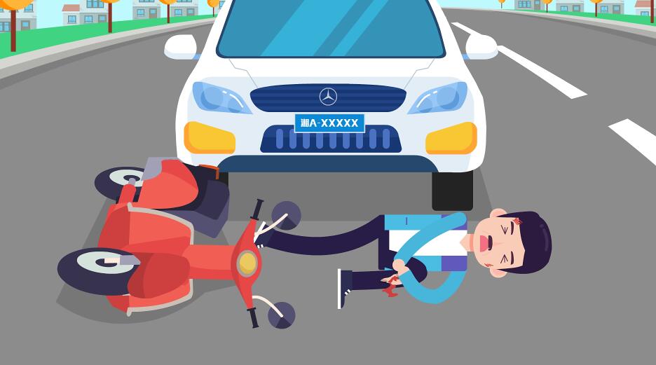 一輛奔馳車撞了一輛摩托車(摩托車駕駛員輕微受傷)，引發(fā)圍觀.jpg