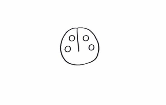 用數(shù)字畫(huà)七星瓢蟲(chóng)簡(jiǎn)筆畫(huà),把數(shù)字1變成七星瓢蟲(chóng)