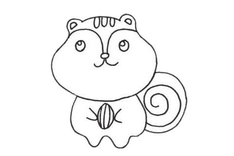 松鼠簡(jiǎn)筆畫圖片