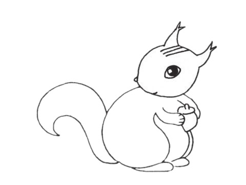 松鼠簡(jiǎn)筆畫圖片