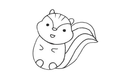 松鼠簡(jiǎn)筆畫圖片