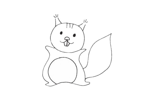 松鼠簡(jiǎn)筆畫圖片