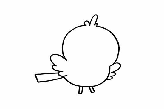 可愛(ài)的小鳥(niǎo)簡(jiǎn)筆畫(huà)步驟圖