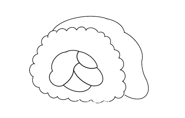 三文魚(yú)壽司簡(jiǎn)筆畫(huà)圖片