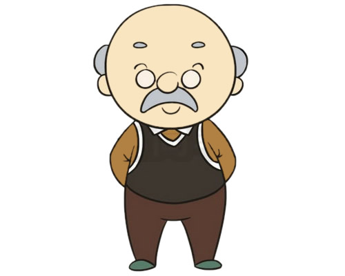 爺爺簡(jiǎn)筆畫(huà)圖片