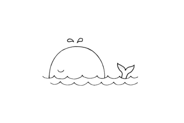 鯨魚(yú)簡(jiǎn)筆畫圖片