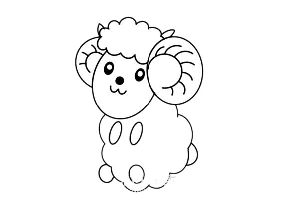 卡通綿羊簡(jiǎn)筆畫簡(jiǎn)單又可愛(ài)