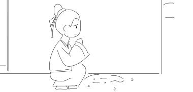 張三蹲在填好的坑旁，思考.jpg