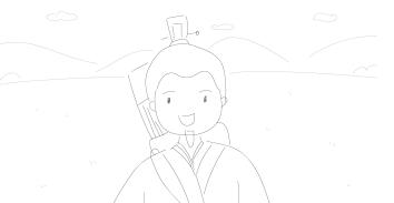 公明儀陶醉于這美麗的景色，他興致大發(fā).jpg