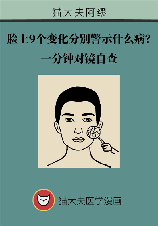 臉上的9個變化分別警示什么?。靠鞂︾R自查