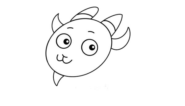 可愛(ài)卡通山羊簡(jiǎn)筆畫圖片