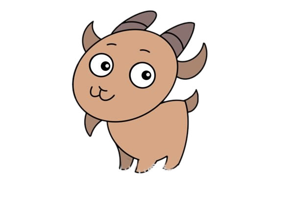 可愛(ài)卡通山羊簡(jiǎn)筆畫圖片